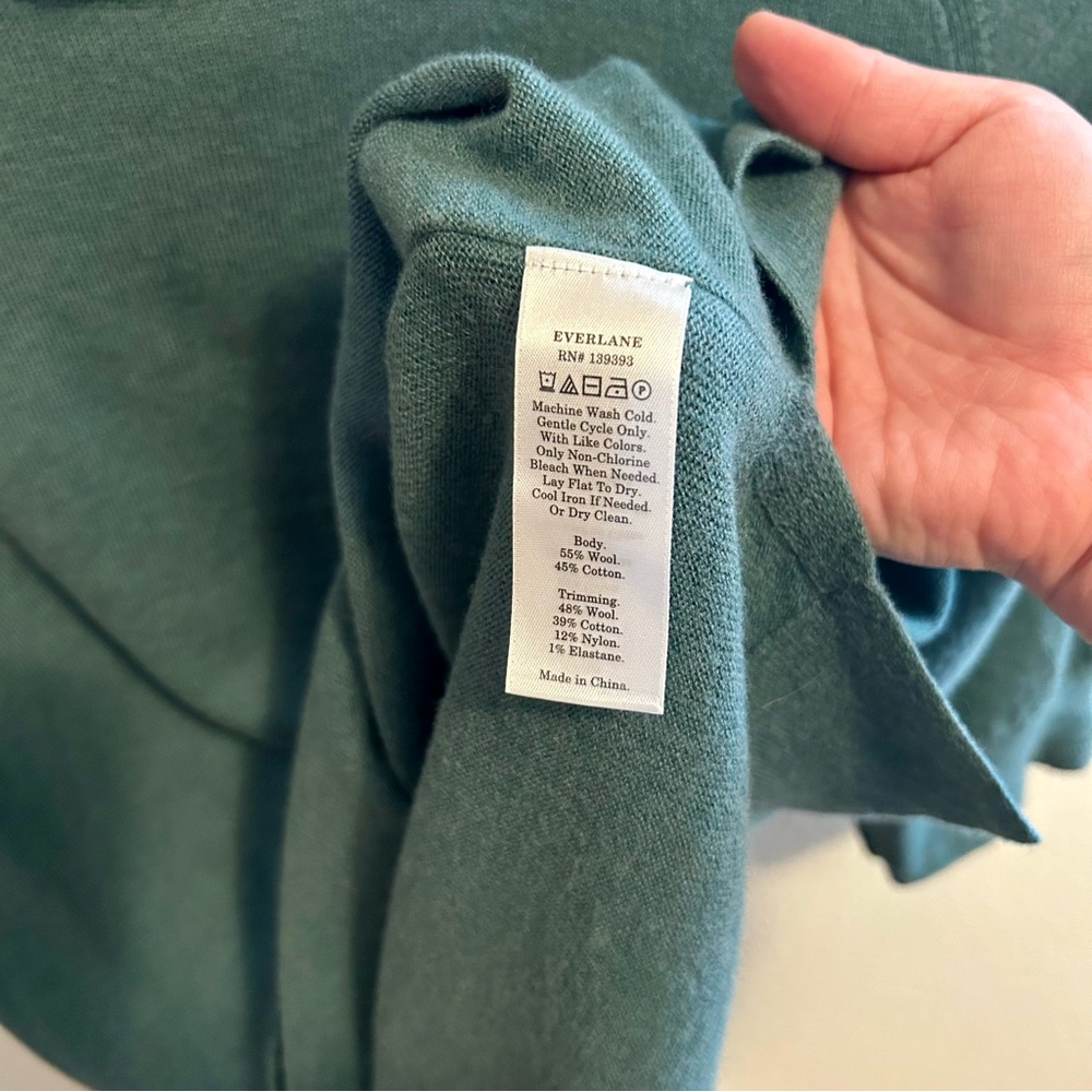 Everlane Turtleneck Short Sleeve Sweater in wool cotton blend size L - Picture 5 of 7